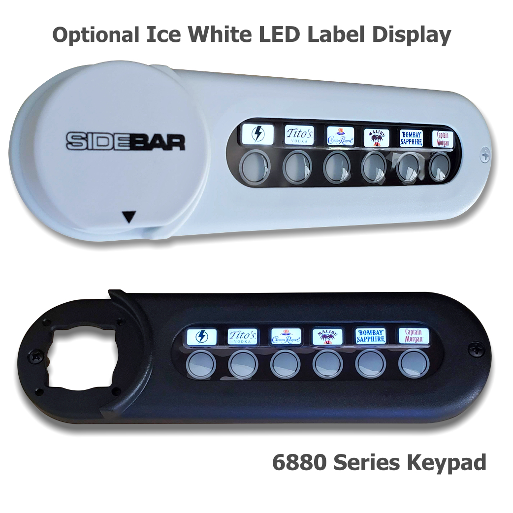 SIDEBAR 6880 Series GEN II Blue White LED Keypad Assembly